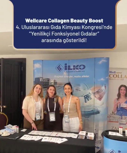 Wellcare Collagen Beauty Boost Ürün Grubumuz, 4. Uluslararası Gıda Kimyası Kongresi’nde “Yenilikçi Fonksiyonel Gıdalar & Gıda Katkı Maddeleri” Arasında Gösterildi 