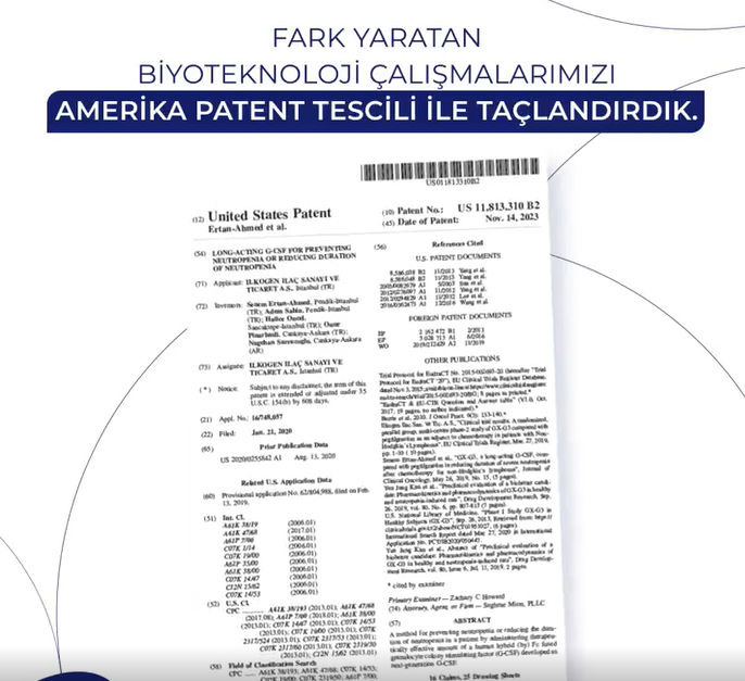 Fark Yaratan Biyoteknoloji Çalışmalarımızı Amerika Patent Tescili İle Taçlandırdık.