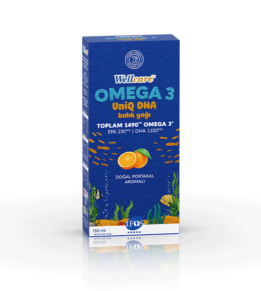 Wellcare UniQ DHA Omega 3 Doğal Portakal Aromalı Balık Yağı