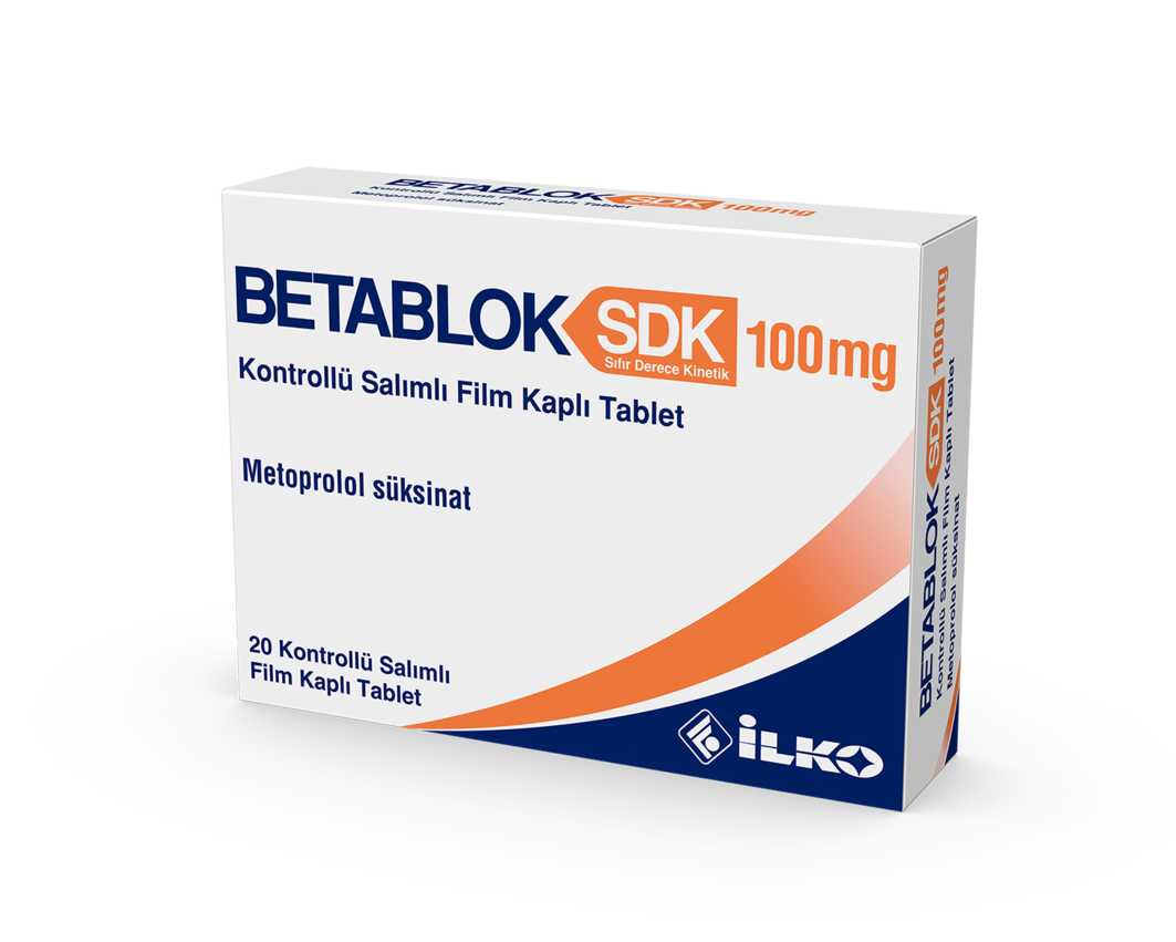 Betablok SDK 100 Mg 20 Kontrollü Salımlı Film Tablet